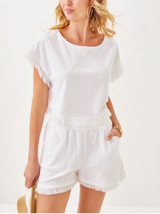 Lilly Pulitzer Other - Lilly Pulitzer Riv Terry Coverup High-Waist Short Size M NWT